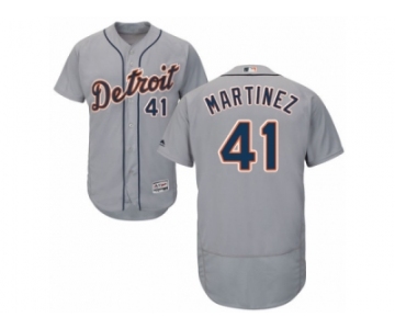 Men's Majestic Detroit Tigers #41 Victor Martinez Grey Flexbase Authentic Collection MLB Jersey