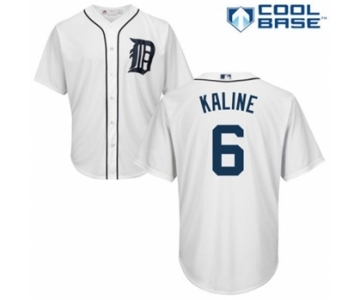 Men's Majestic Detroit Tigers #6 Al Kaline Authentic White Home Cool Base MLB Jersey