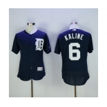 Men's Majestic Detroit Tigers #6 Al Kaline Navy Blue Flexbase Authentic Collection MLB Jersey