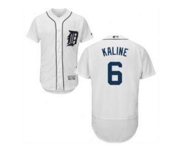 Men's Majestic Detroit Tigers #6 Al Kaline White Flexbase Authentic Collection MLB Jersey