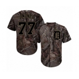 Men's Majestic Detroit Tigers #77 Joe Jimenez Authentic Camo Realtree Collection Flex Base MLB Jersey