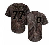 Men's Majestic Detroit Tigers #77 Joe Jimenez Authentic Camo Realtree Collection Flex Base MLB Jersey