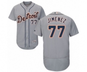 Men's Majestic Detroit Tigers #77 Joe Jimenez Grey Road Flex Base Authentic Collection MLB Jersey