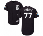 Men's Majestic Detroit Tigers #77 Joe Jimenez Navy Blue Alternate Flex Base Authentic Collection MLB Jersey