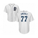 Men's Majestic Detroit Tigers #77 Joe Jimenez Replica White Home Cool Base MLB Jersey