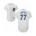 Men's Majestic Detroit Tigers #77 Joe Jimenez White Home Flex Base Authentic Collection MLB Jersey