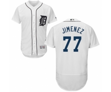 Men's Majestic Detroit Tigers #77 Joe Jimenez White Home Flex Base Authentic Collection MLB Jersey