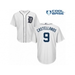 Men's Majestic Detroit Tigers #9 Nick Castellanos Authentic White Home Cool Base MLB Jersey