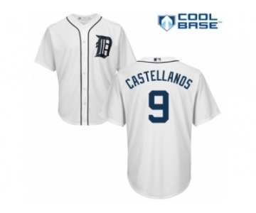 Men's Majestic Detroit Tigers #9 Nick Castellanos Authentic White Home Cool Base MLB Jersey