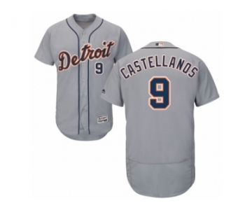 Men's Majestic Detroit Tigers #9 Nick Castellanos Grey Flexbase Authentic Collection MLB Jersey