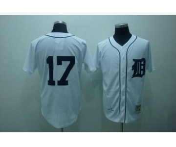 Mitchell and Ness Detroit Tigers #17 Denny McLain Stitched White Throwback Baseball Jersey