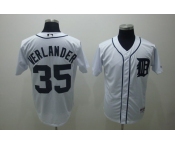 mlb detroit tigers #35 verlander white