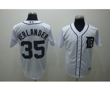 mlb detroit tigers #35 verlander white