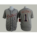 mlb jerseys detroit tigers #1 iglesias grey