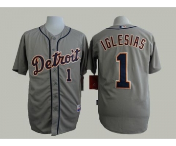 mlb jerseys detroit tigers #1 iglesias grey