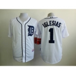 mlb jerseys detroit tigers #1 iglesias white