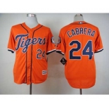 mlb jerseys detroit tigers #24 cabrera orange