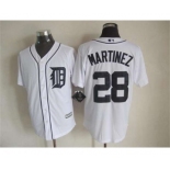 mlb jerseys detroit tigers #28 martinez white(martinez)