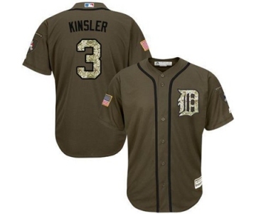 mlb jerseys detroit tigers #3 ian kinsler green salute to service