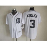 mlb jerseys detroit tigers #3 kinsler white[kinsler]