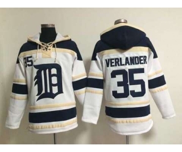 mlb jerseys detroit tigers #35 verlander white[pullover hooded sweatshirt]