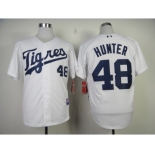 mlb jerseys detroit tigers #48 torii hunter white[2013 new]