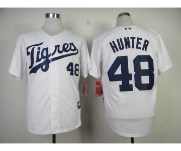 mlb jerseys detroit tigers #48 torii hunter white[2013 new]