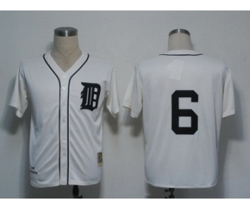 mlb jerseys detroit tigers #6 kaline cream[m&n]