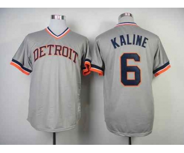 mlb jerseys detroit tigers #6 kaline grey m&n 1984