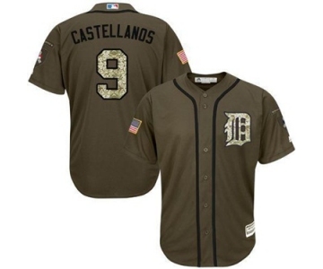 mlb jerseys detroit tigers #9 nick castellanos green salute to service