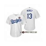 2019 Armed Forces Day #13 Max Muncy Los Angeles Dodgers White Jersey