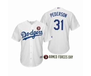 2019 Armed Forces Day #31 Joc Pederson Los Angeles Dodgers White Jersey