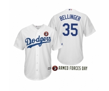 2019 Armed Forces Day #35 Cody Bellinger Los Angeles Dodgers White Jersey