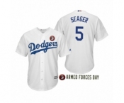 2019 Armed Forces Day #5 Corey Seager Los Angeles Dodgers White Jersey