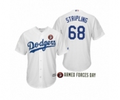 2019 Armed Forces Day #68 Ross Stripling Los Angeles Dodgers White Jersey