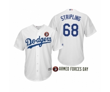 2019 Armed Forces Day #68 Ross Stripling Los Angeles Dodgers White Jersey