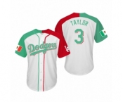 Chris Taylor #3 Los Angeles Dodgers Two-Tone Mexican Heritage Night Cool Base Jersey