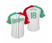 Kenta Maeda #18 Los Angeles Dodgers Two-Tone Mexican Heritage Night Cool Base Jersey