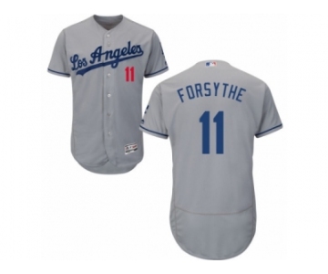 Los Angeles Dodgers #11 Logan Forsythe Grey Flexbase Authentic Collection MLB Jersey