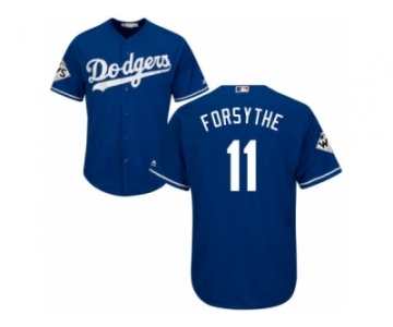 Los Angeles Dodgers #11 Logan Forsythe Replica Royal Blue Alternate 2017 World Series Bound Cool Base MLB Jersey