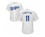 Los Angeles Dodgers #11 Logan Forsythe Replica White Home Cool Base MLB Jersey