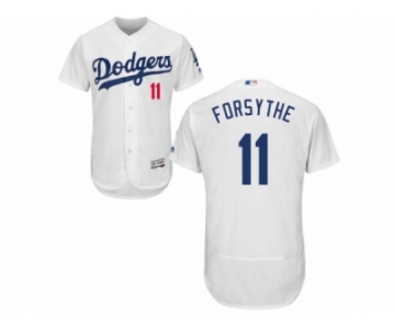 Los Angeles Dodgers #11 Logan Forsythe White Flexbase Authentic Collection MLB Jersey