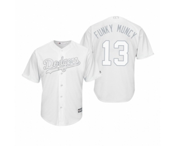 Los Angeles Dodgers #13 Max Muncy Funky Muncy White 2019 Players' Weekend Replica Jersey