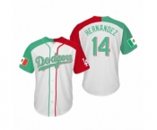 Los Angeles Dodgers #14 Enrique Hernandez  Two-Tone Mexican Heritage Night Cool Base Jersey