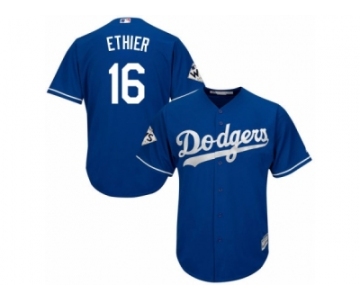 Los Angeles Dodgers #16 Andre Ethier Replica Royal Blue Alternate 2017 World Series Bound Cool Base MLB Jersey