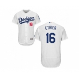 Los Angeles Dodgers #16 Andre Ethier White Flexbase Authentic Collection Stitched Baseball Jersey