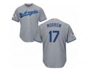 Los Angeles Dodgers #17 Brandon Morrow Replica Grey Road 2017 World Series Bound Cool Base MLB Jersey