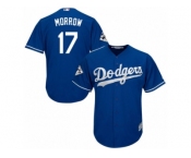 Los Angeles Dodgers #17 Brandon Morrow Replica Royal Blue Alternate 2017 World Series Bound Cool Base MLB Jersey