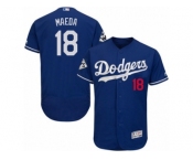 Los Angeles Dodgers #18 Kenta Maeda Authentic Royal Blue Alternate 2017 World Series Bound Flex Base MLB Jersey