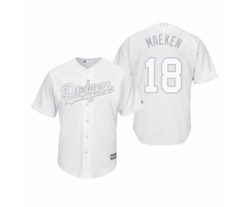 Los Angeles Dodgers #18 Kenta Maeda Maeken White 2019 Players' Weekend Replica Jersey